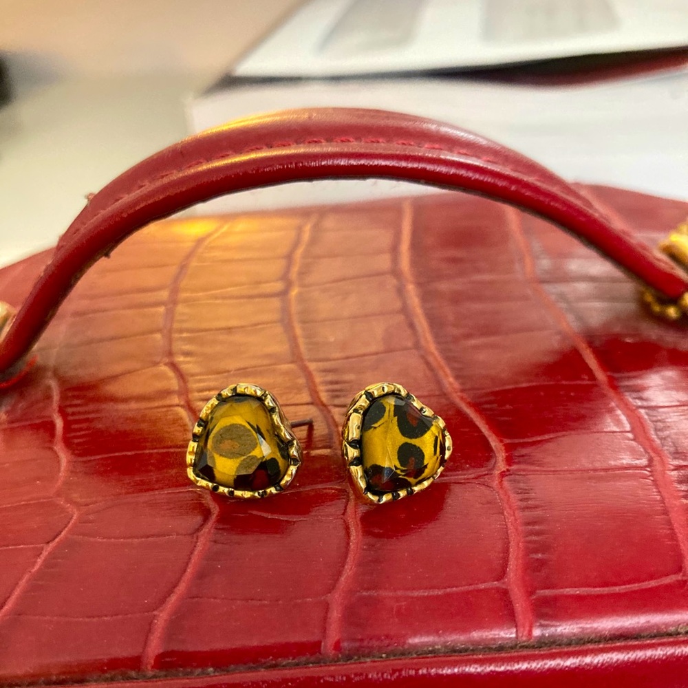 Betsey Johnson Heart Earrings